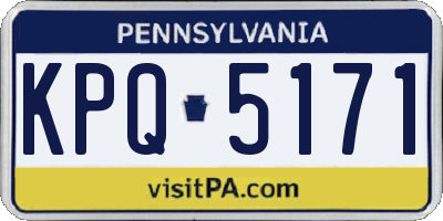 PA license plate KPQ5171