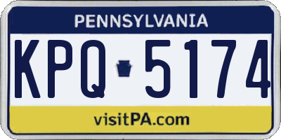 PA license plate KPQ5174