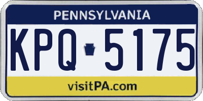 PA license plate KPQ5175