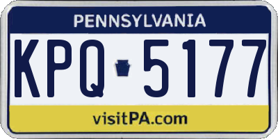 PA license plate KPQ5177
