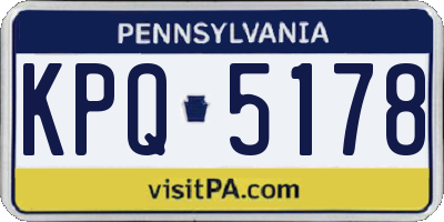 PA license plate KPQ5178