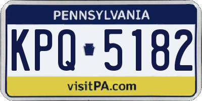 PA license plate KPQ5182