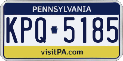 PA license plate KPQ5185