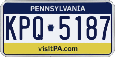 PA license plate KPQ5187