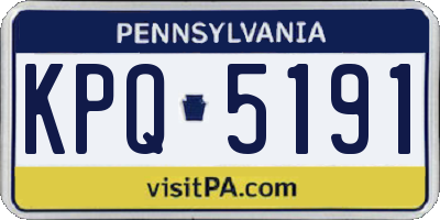 PA license plate KPQ5191