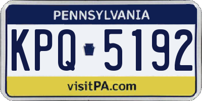 PA license plate KPQ5192