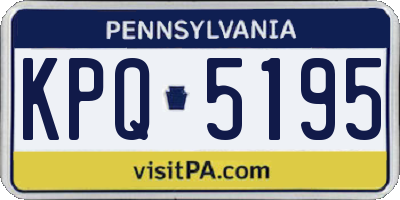 PA license plate KPQ5195