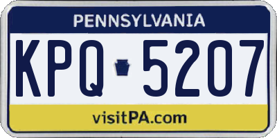 PA license plate KPQ5207