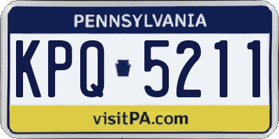 PA license plate KPQ5211