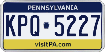 PA license plate KPQ5227