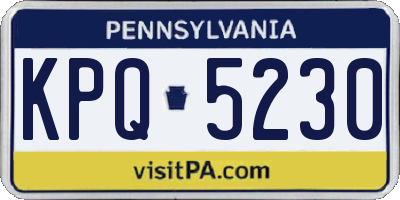 PA license plate KPQ5230