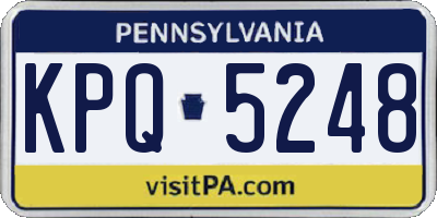 PA license plate KPQ5248