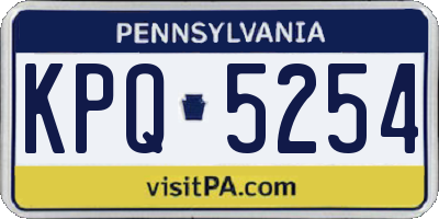 PA license plate KPQ5254