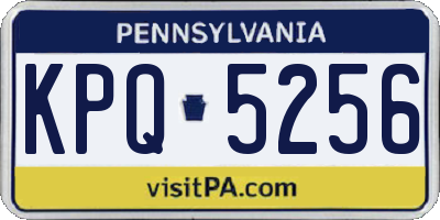 PA license plate KPQ5256