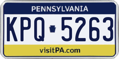 PA license plate KPQ5263