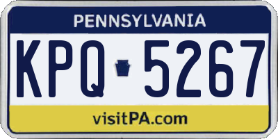 PA license plate KPQ5267
