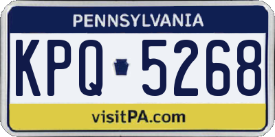 PA license plate KPQ5268