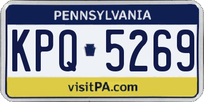 PA license plate KPQ5269