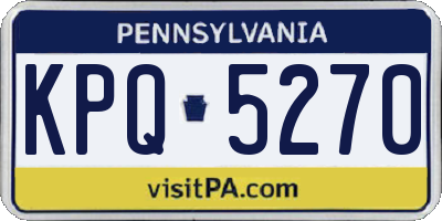 PA license plate KPQ5270
