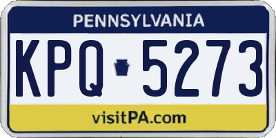 PA license plate KPQ5273