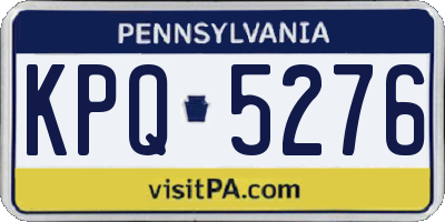 PA license plate KPQ5276