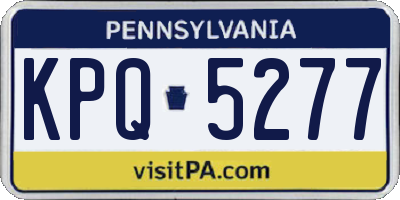 PA license plate KPQ5277