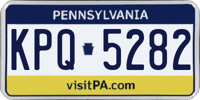 PA license plate KPQ5282