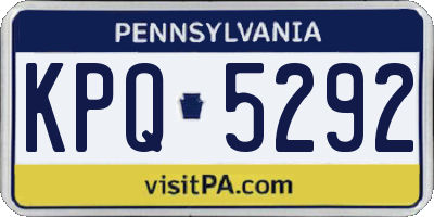 PA license plate KPQ5292
