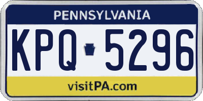 PA license plate KPQ5296