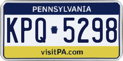 PA license plate KPQ5298