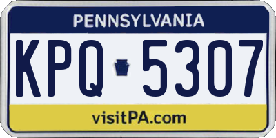 PA license plate KPQ5307