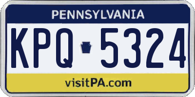 PA license plate KPQ5324