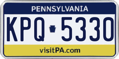 PA license plate KPQ5330