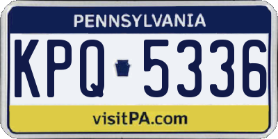 PA license plate KPQ5336
