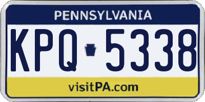 PA license plate KPQ5338