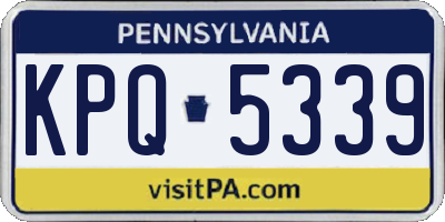 PA license plate KPQ5339