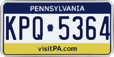 PA license plate KPQ5364