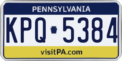 PA license plate KPQ5384