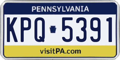 PA license plate KPQ5391