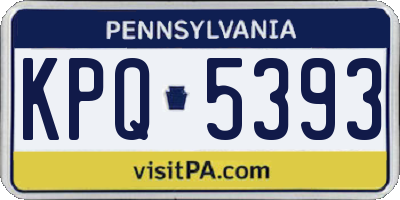PA license plate KPQ5393