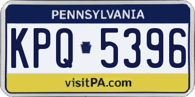 PA license plate KPQ5396