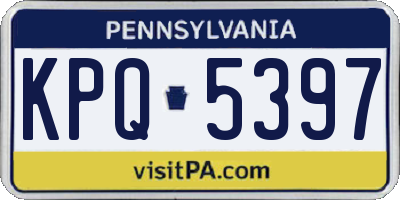 PA license plate KPQ5397