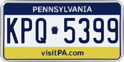 PA license plate KPQ5399