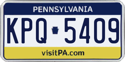 PA license plate KPQ5409