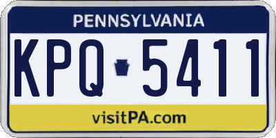 PA license plate KPQ5411