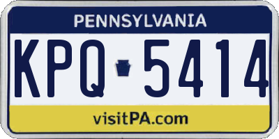 PA license plate KPQ5414