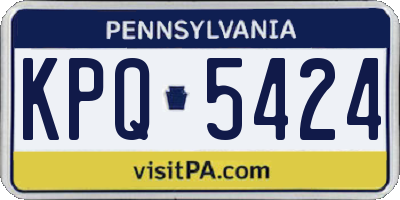 PA license plate KPQ5424