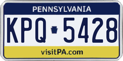 PA license plate KPQ5428