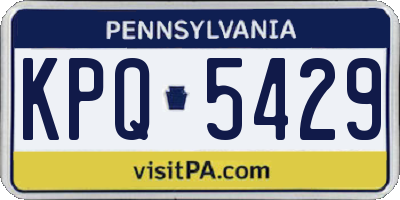 PA license plate KPQ5429