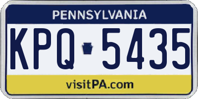 PA license plate KPQ5435